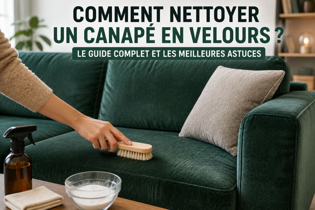 Comment nettoyer un canapé en velours ? Guide complet et astuces efficaces