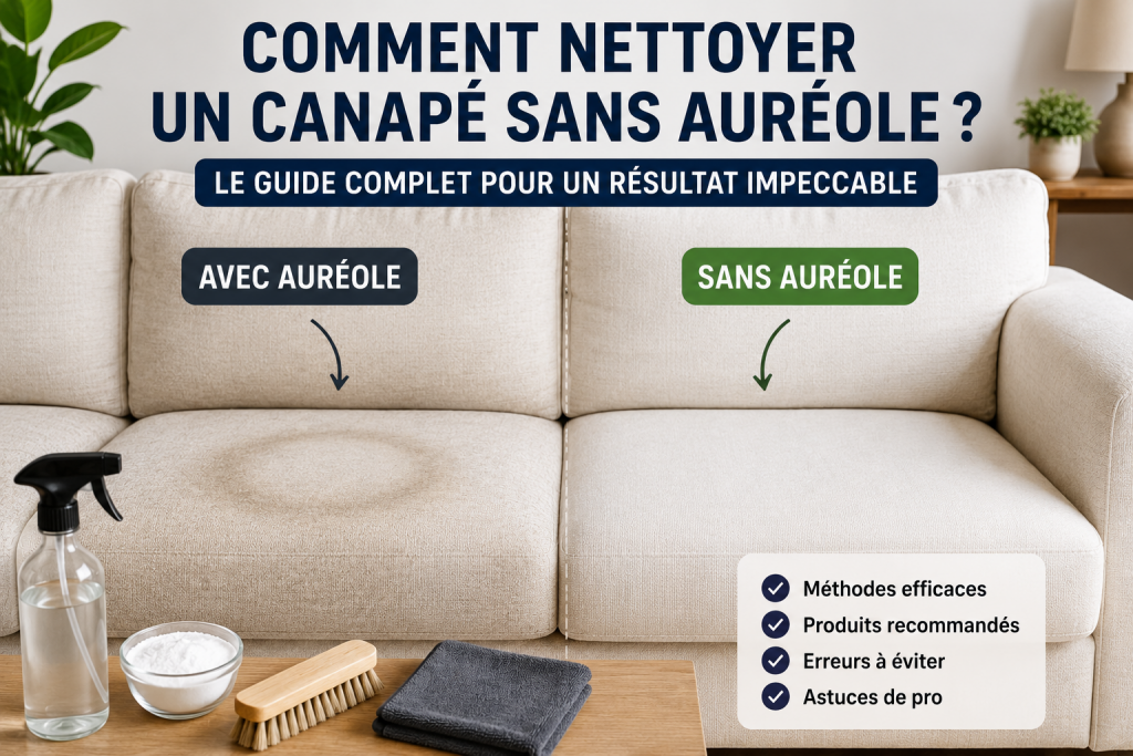 Comment nettoyer un canapé sans auréole ? Le guide complet
