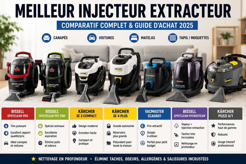 Meilleur injecteur extracteur : comparatif complet et guide d'achat 2026